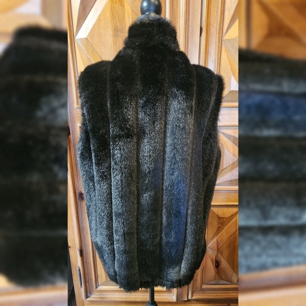 Vintage Nana Creation Faux Fur Vest Sz M - Picture 4 of 7